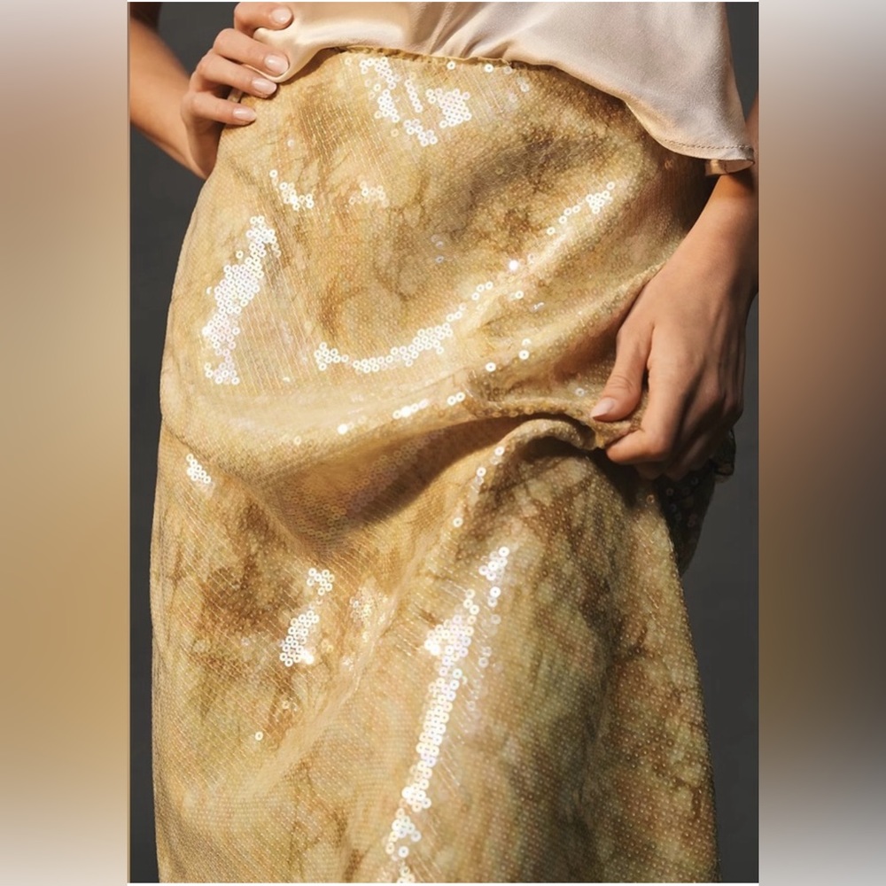 NWT Anthro Iridescent Sequin Skirt